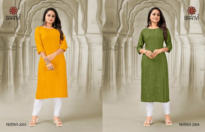 Baanvi Naina 2 Fancy Wear Wholesale Kurti Collection